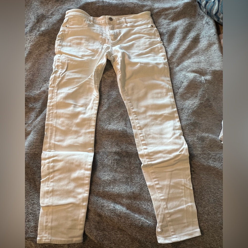 Size 8R Abercrombie & Fitch Women's Cream Skinny Jeans